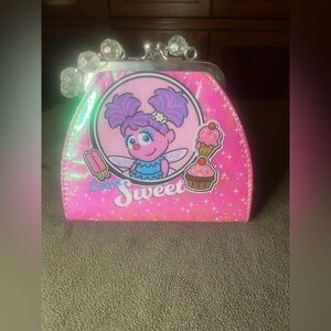 Sesame Street Abby Cadabby “Extra Sweet” Pink Beaded Handle Coin Purse Bag
